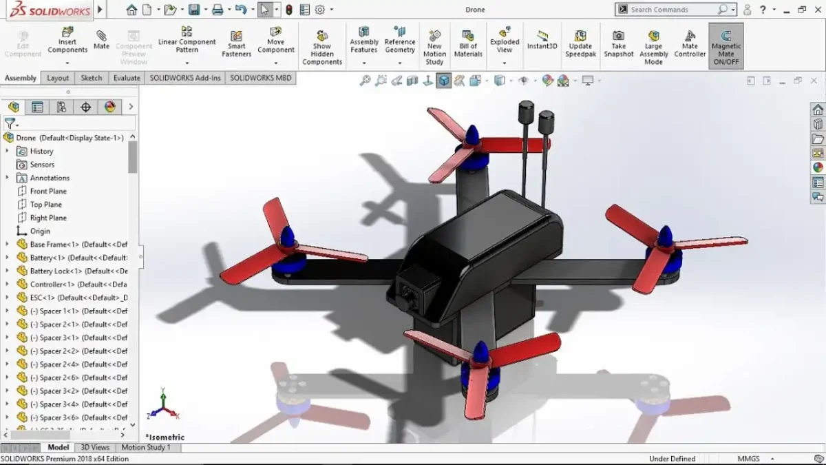 Drone-with-solidworks